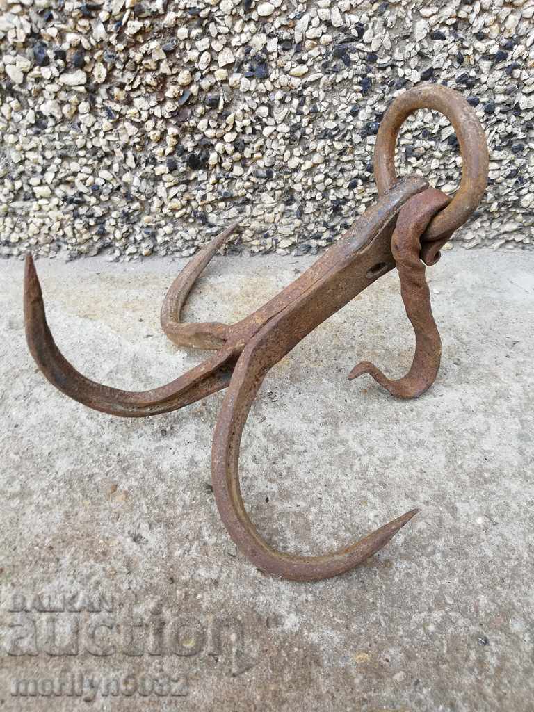 Old forged hook, quail, anchored iron with price 42.00 BGN | € 21.47