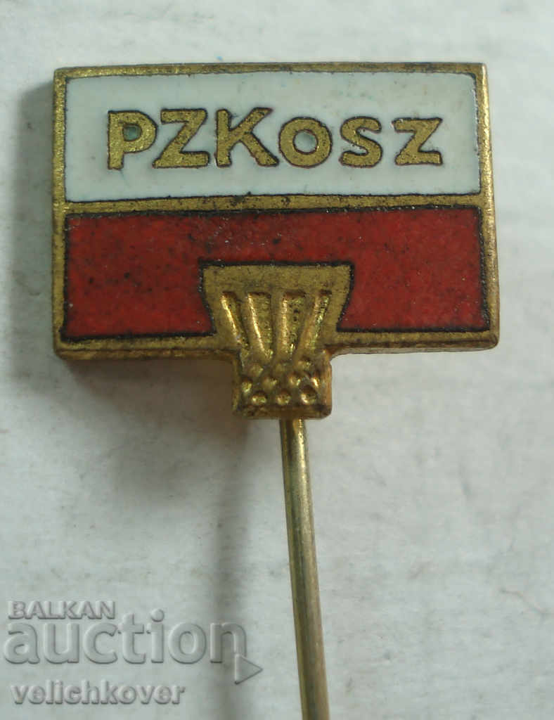 21667 Polish flag Polish federation basketball enamel