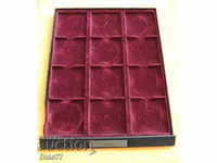 Backgammon storage for 12pcs. coins, medals, plaques up to 47mm