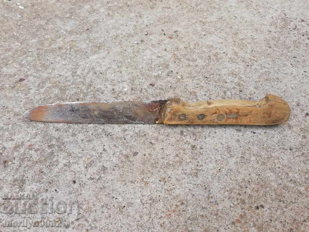 Old butcher's knife with kania kama kulak Kingdom of Bulgaria - 5 Old butcher's knife with kania kama kulak Kingdom of Bulgaria - 5
