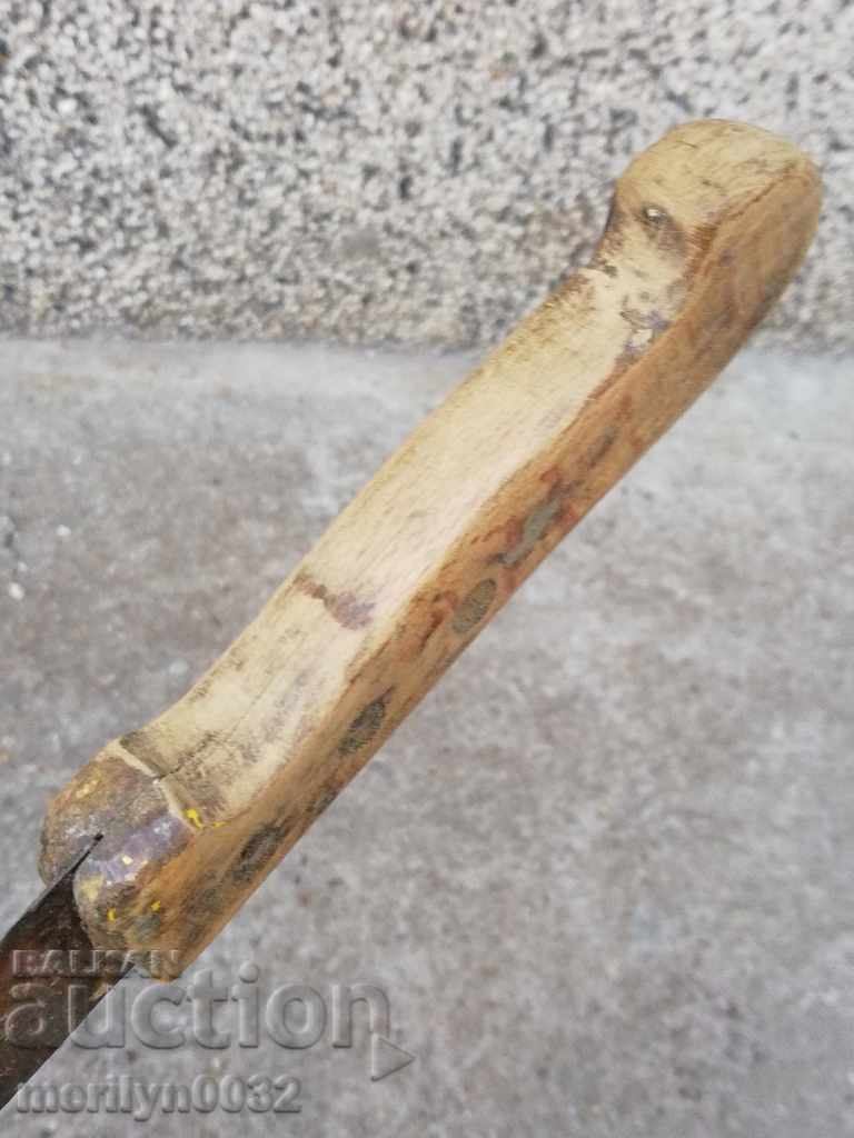 Old butcher's knife with kania kama kulak Kingdom of Bulgaria - 6 Old butcher's knife with kania kama kulak Kingdom of Bulgaria - 6
