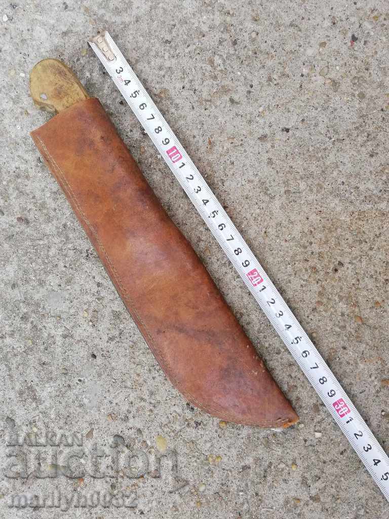 Old butcher's knife with kania kama kulak Kingdom of Bulgaria - 7 Old butcher's knife with kania kama kulak Kingdom of Bulgaria - 7