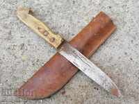 Old butcher's knife with kania kama kulak Kingdom of Bulgaria