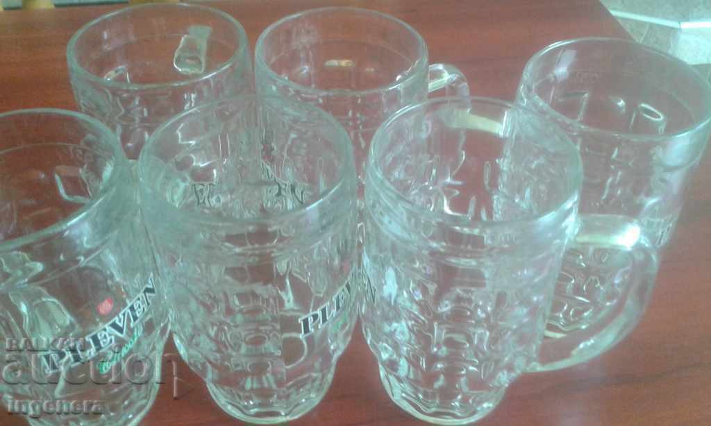 Auction BEER GLASS MUG-0.500 LITERS-6 PCS Auction BEER GLASS MUG-0.500 LITERS-6 PCS