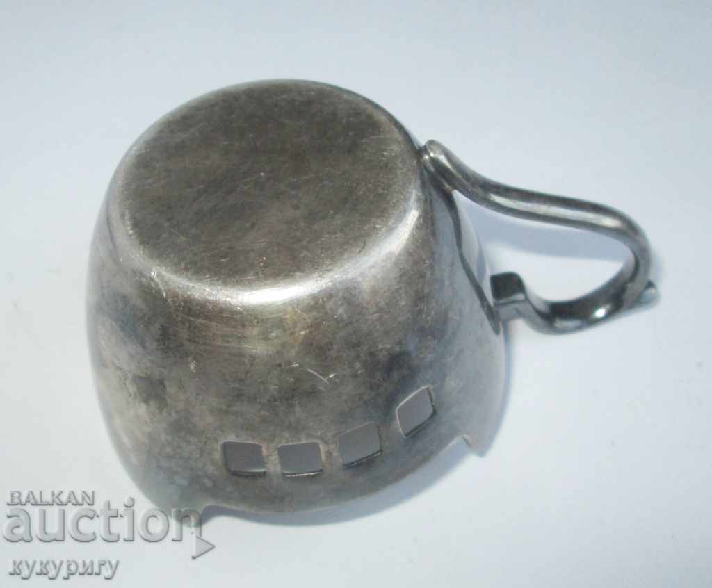 An old silver cup with a dish decorated Art Deco - 6 An old silver cup with a dish decorated Art Deco - 6