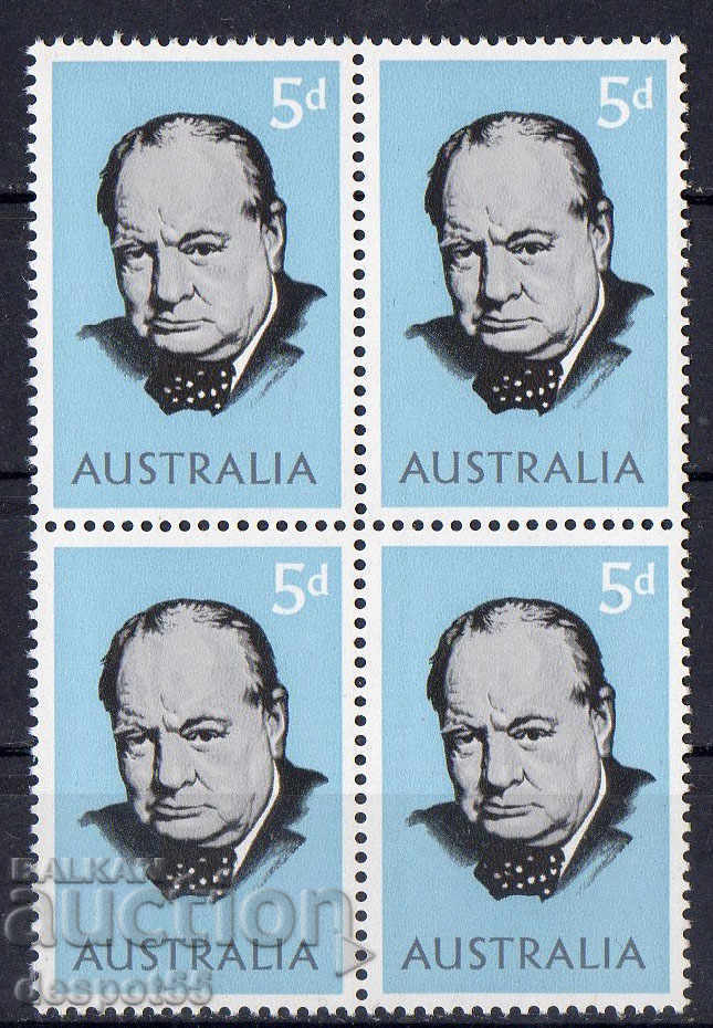 1965. Австралия.  Смъртта на Чърчил. Каре.