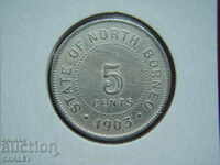 5 Cents 1903 British North Borneo - XF