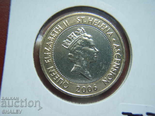2 Pounds 2006 St. Hellena & Ascension - Unc - 5 2 Pounds 2006 St. Hellena & Ascension - Unc - 5