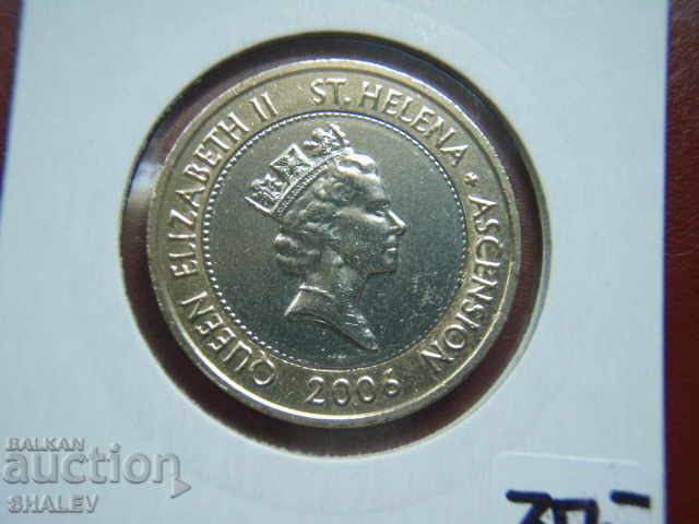 2 Pounds 2006 St. Hellena & Ascension - Unc - 6 2 Pounds 2006 St. Hellena & Ascension - Unc - 6