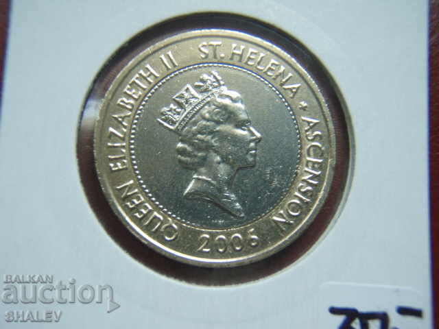 2 Pounds 2006 St. Hellena & Ascension - Unc - 7 2 Pounds 2006 St. Hellena & Ascension - Unc - 7