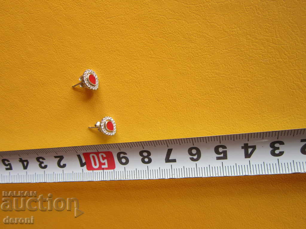 Unique silver earrings earrings enamel and silver stones 925 with price 35.00 BGN | € 17.90 Unique silver earrings earrings enamel and silver stones 925 with price 35.00 BGN | € 17.90