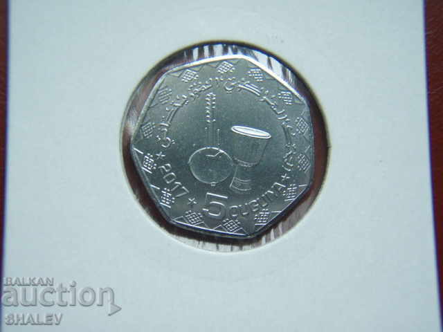 Auction  5 Ouguiya 2017 Mauritania - Unc