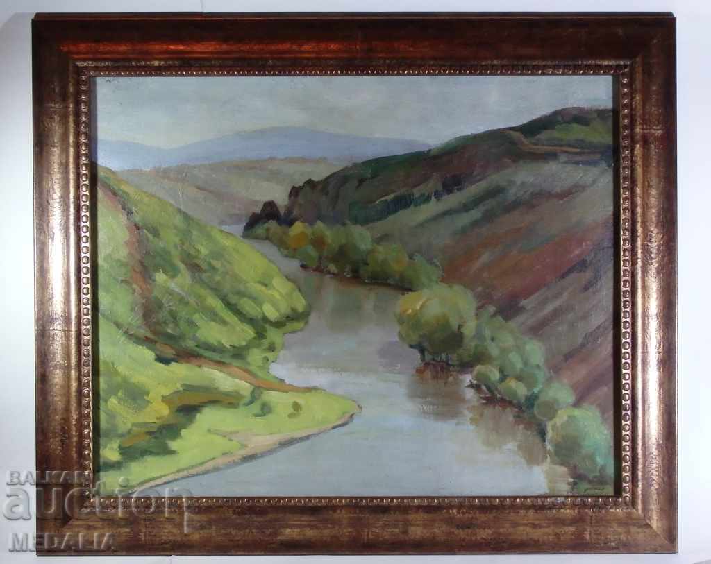 Rusi Ganchev-landscape-oil paints-signed-framed