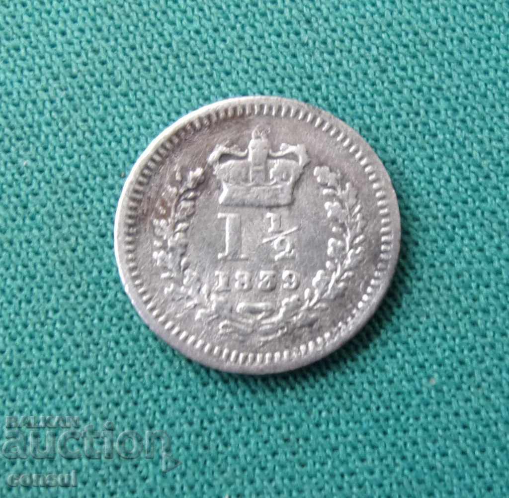 Великобритания 1½ Пени 1839 Very Rare