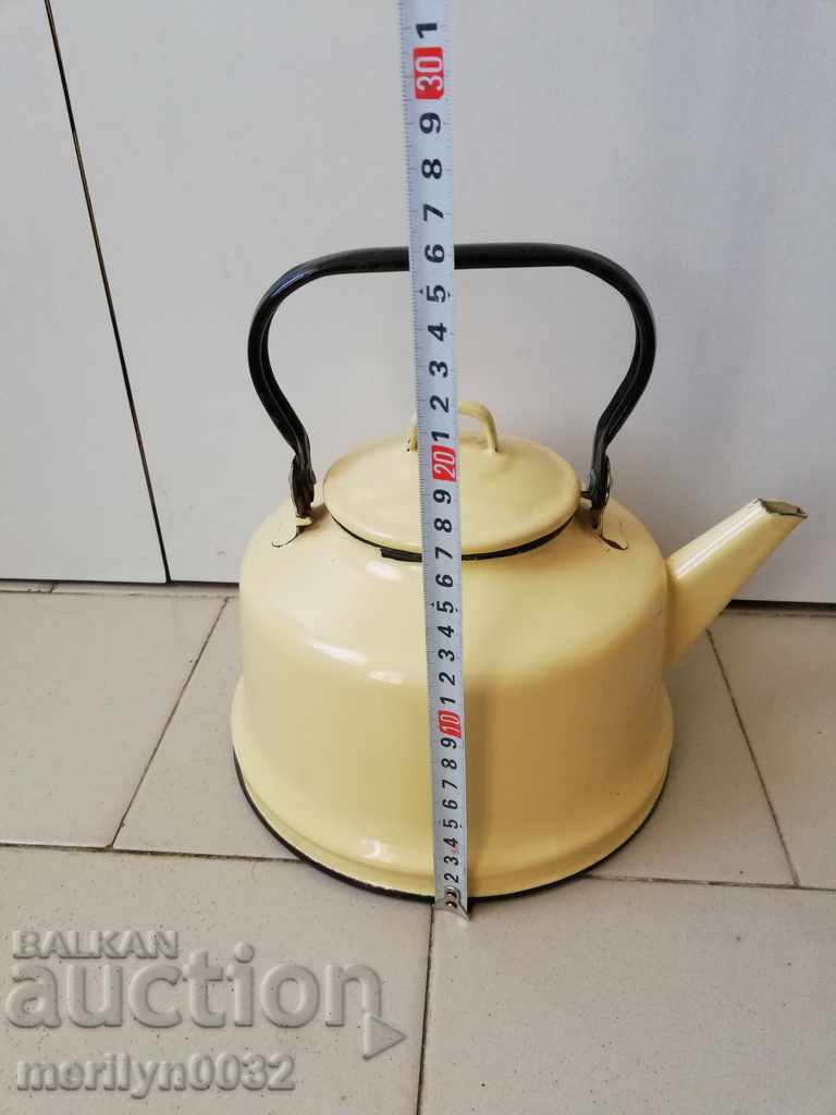 Auction Old enameled teapot, coffee pot, jug Auction Old enameled teapot, coffee pot, jug