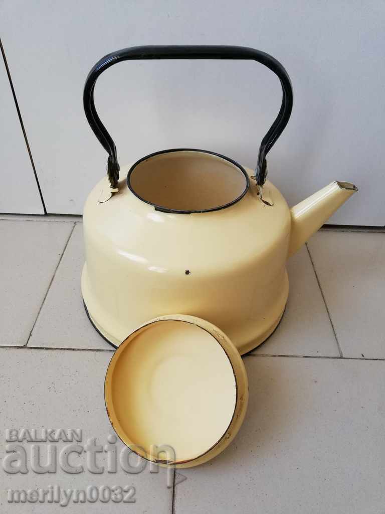 Old enameled teapot, coffee pot, jug - 5 Old enameled teapot, coffee pot, jug - 5