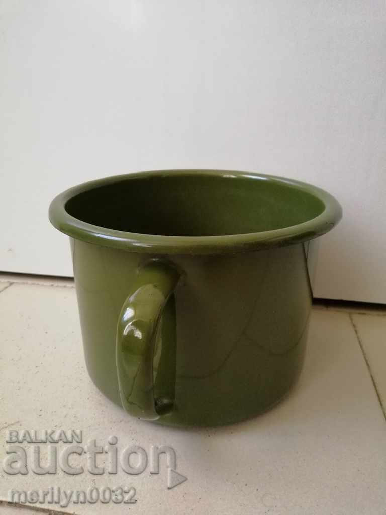 An old pot with enamel, enamelled vessel, Bulgaria - 5 An old pot with enamel, enamelled vessel, Bulgaria - 5