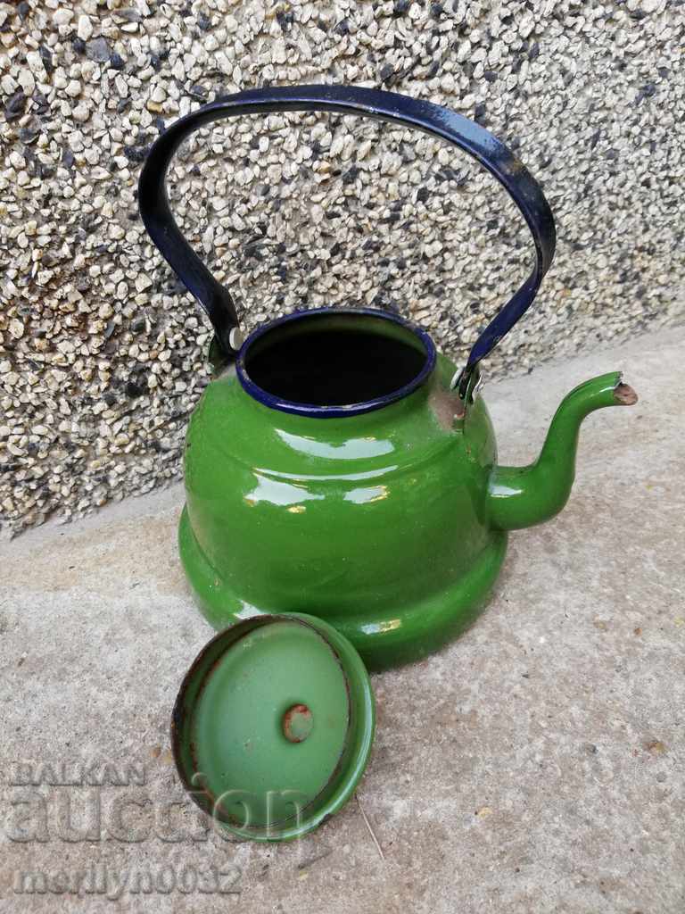 Delivery of Old enameled teapot, coffee maker, kettle Delivery of Old enameled teapot, coffee maker, kettle