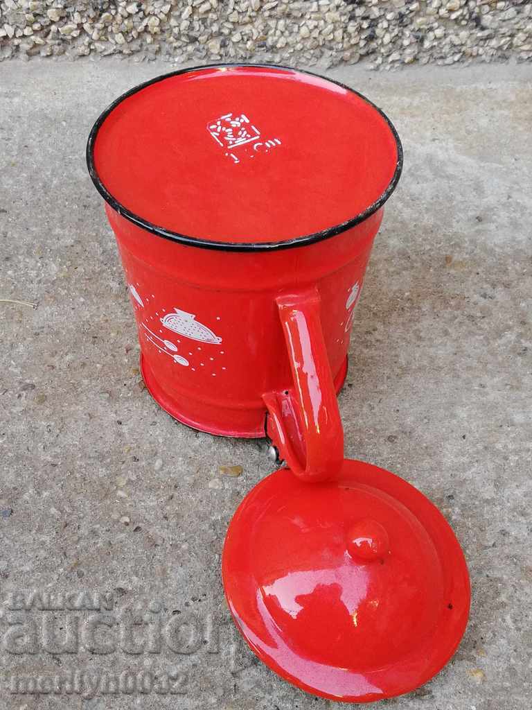 Old enameled teapot, coffee maker, kettle - 6