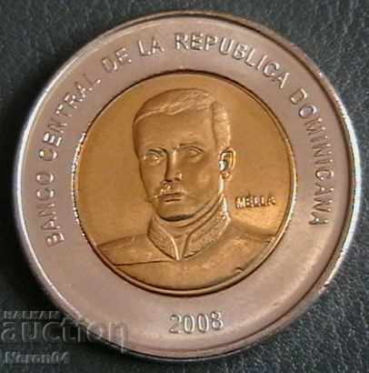 10 peso 2008, Republica Dominicană