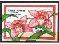 1990. Grenada Grenadines. Caribbean orchid. Block.
