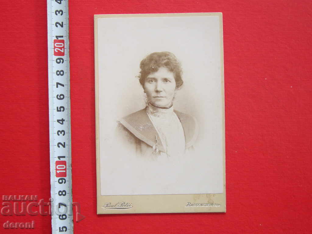 Old German picture of a thick cardboard card