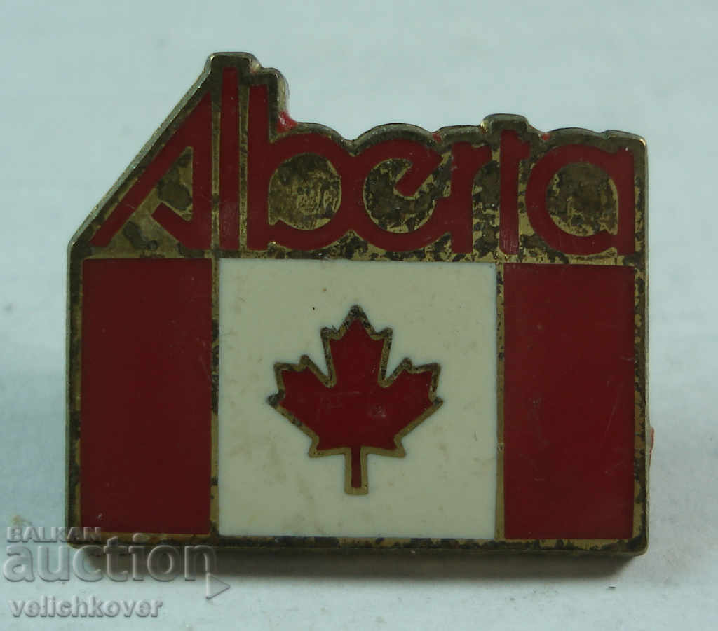 21928 Canada flag national flag province Alberta enamel