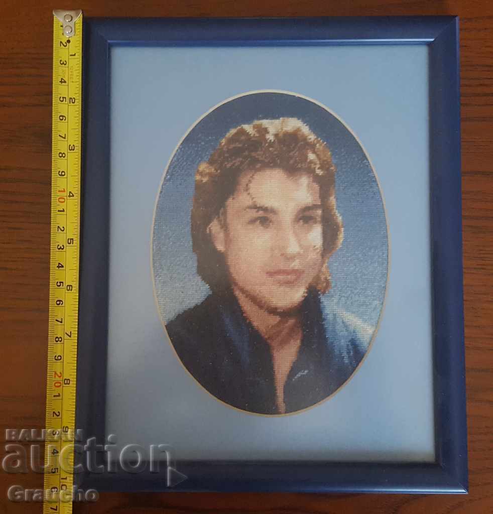 Κεντημένο πορτρέτο του Osvaldo Rios, μοναδικό! Κεντημένο πορτρέτο του Osvaldo Rios, μοναδικό!