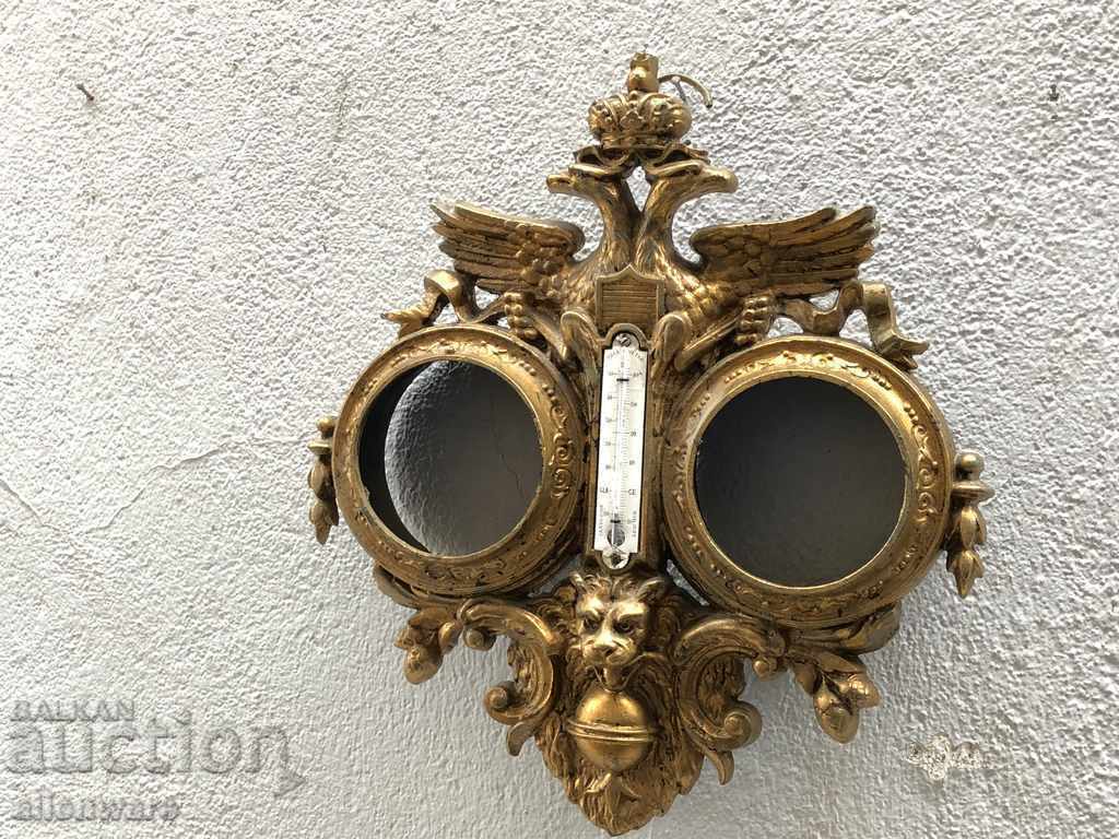 Auction Clock, barometer and thermometer Auction Clock, barometer and thermometer