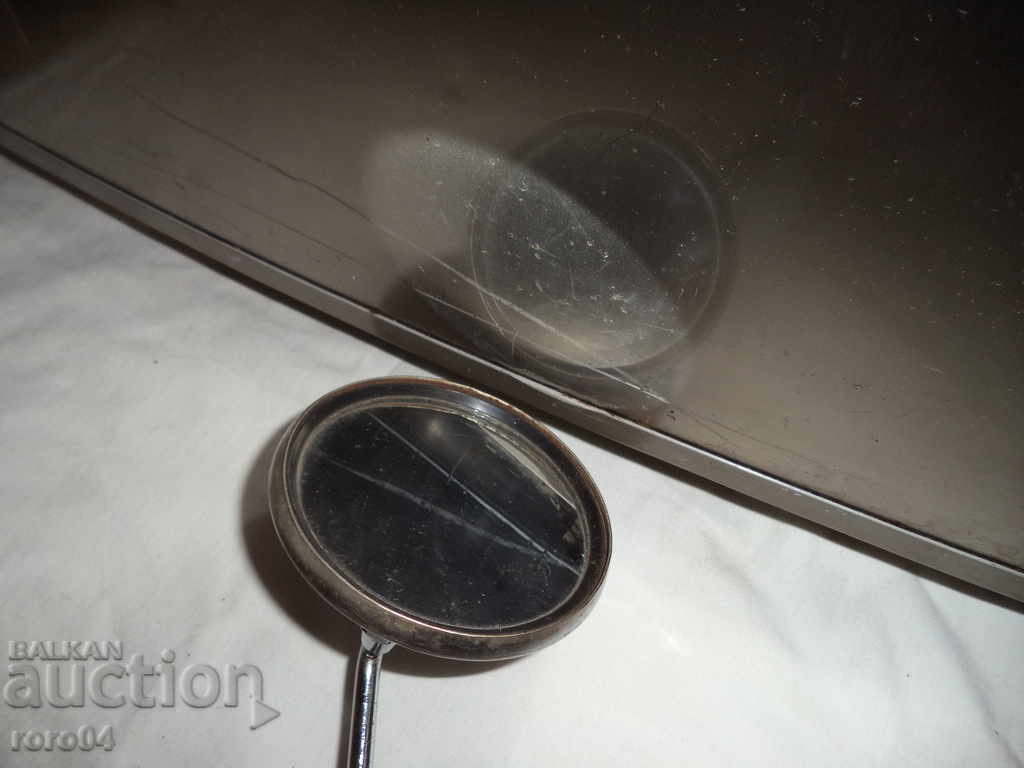 OLD NICHELIATED MOTO / LUGGAGE MIRROR - 7 OLD NICHELIATED MOTO / LUGGAGE MIRROR - 7