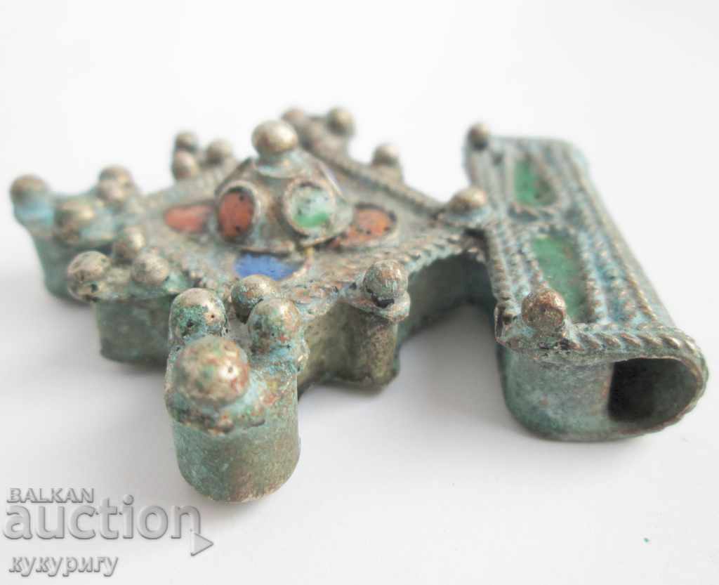 Delivery of Old antique necklace pendant handmade with enamel