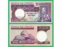 (¯`'•.¸ PORTUGUESE ANGOLA 500 escudos 1973 UNC ¸.•'´¯)