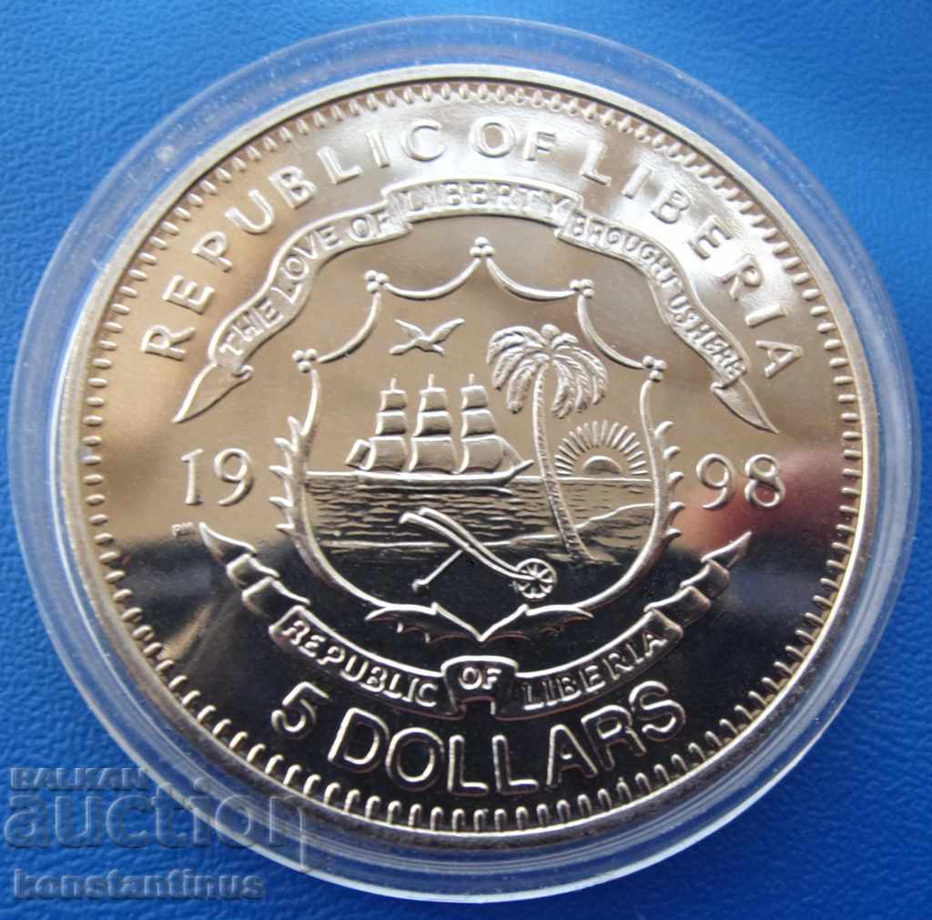 Liberia 5 Dolar 1998 UNC Naval Titanic cu preț € 14.32 | 28.01 BGN Liberia 5 Dolar 1998 UNC Naval Titanic cu preț € 14.32 | 28.01 BGN