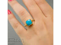Ring with Turquoise, gilt, new