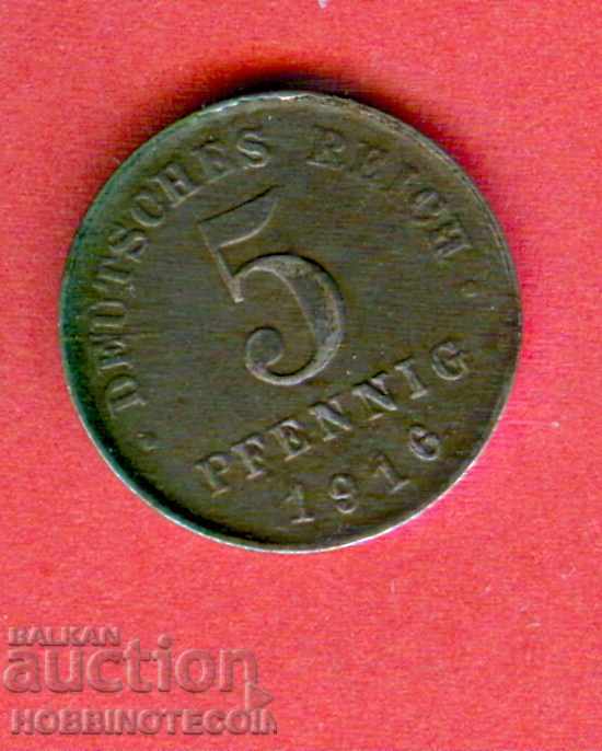 GERMANY GERMANY 5 Pfenning - issue - issue 1916