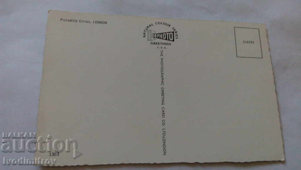 Postcard London Piccadilly Circus with price 0.55 BGN | € 0.28