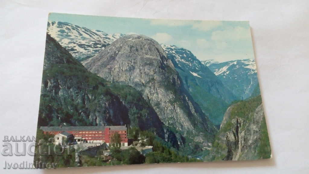Cartea poștală Norvegia Stalheim Hotel la Naeroydal