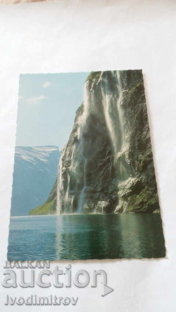 Ταχυδρομική κάρτα Νορβηγία Το καταρράκτη νυφικό καταρράκτη
