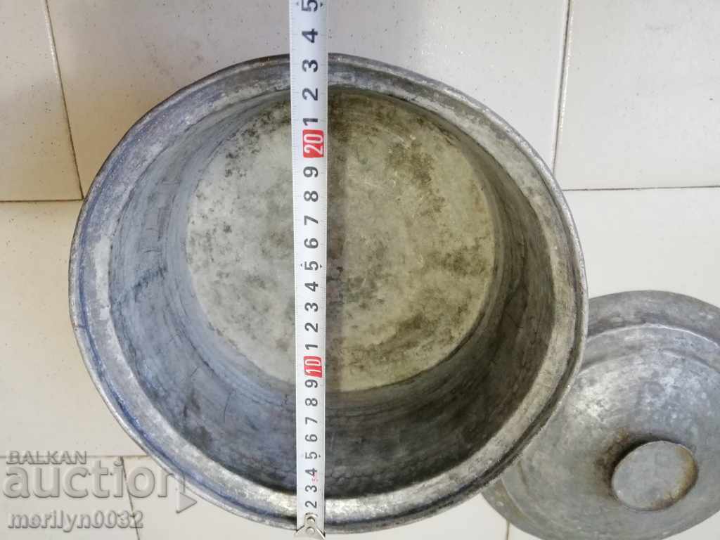 Copper pot with lid, copper container - 5