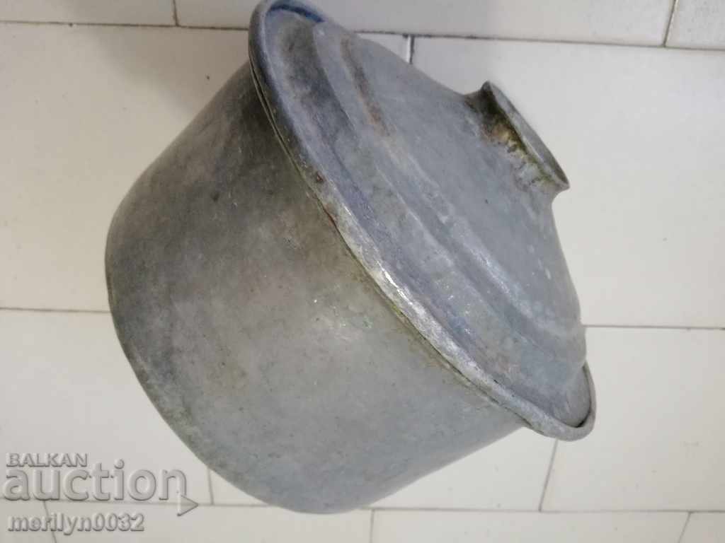 Copper pot with lid, copper container - 7