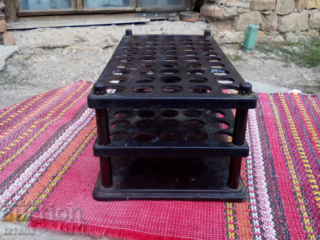 Old stand for test tubes with price 30.00 BGN | € 15.34 Old stand for test tubes with price 30.00 BGN | € 15.34