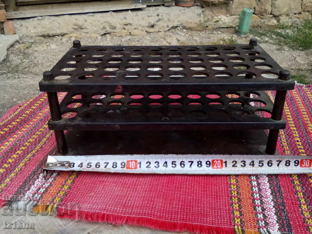 Auction Old stand for test tubes Auction Old stand for test tubes
