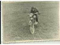 Old photo, small format, motorcycle
