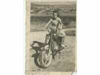 Old photo, small format, motorcycle