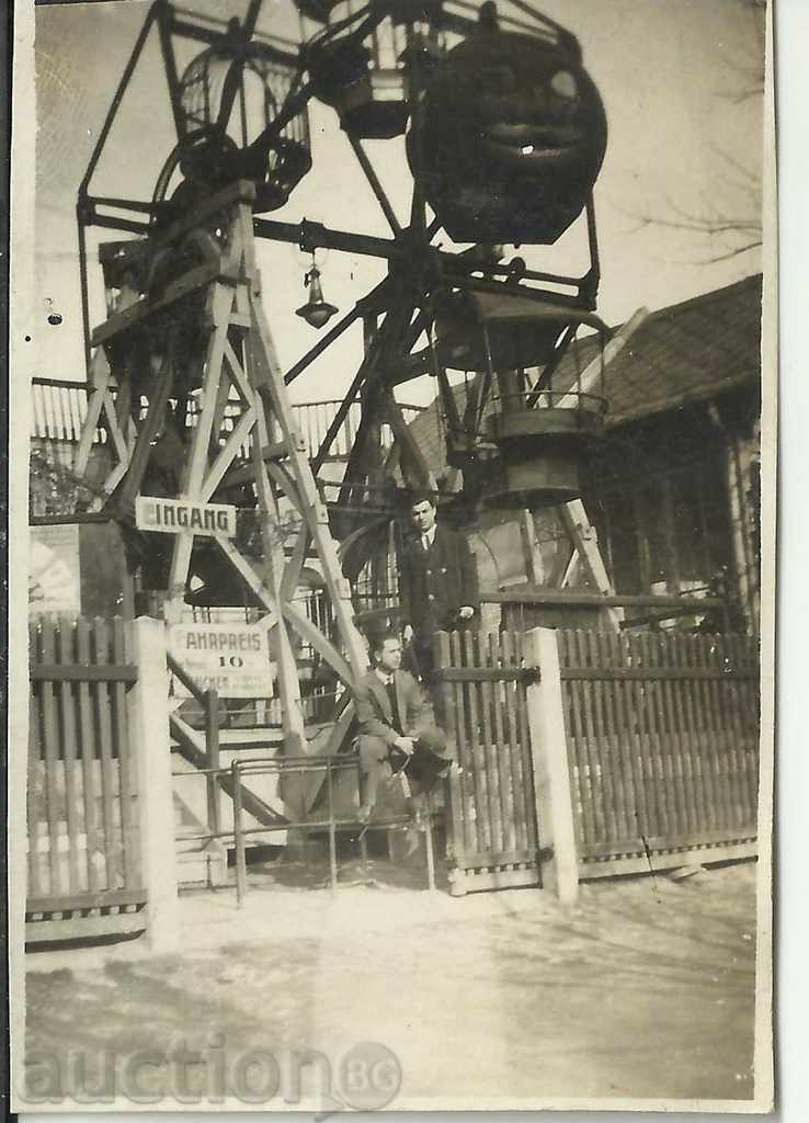 Old photo, small format, Ferris wheel