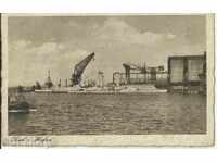 An old postcard, German with a submarine