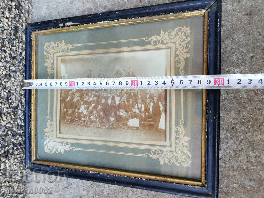 Delivery of Old framed photo wedding, photography, portrait