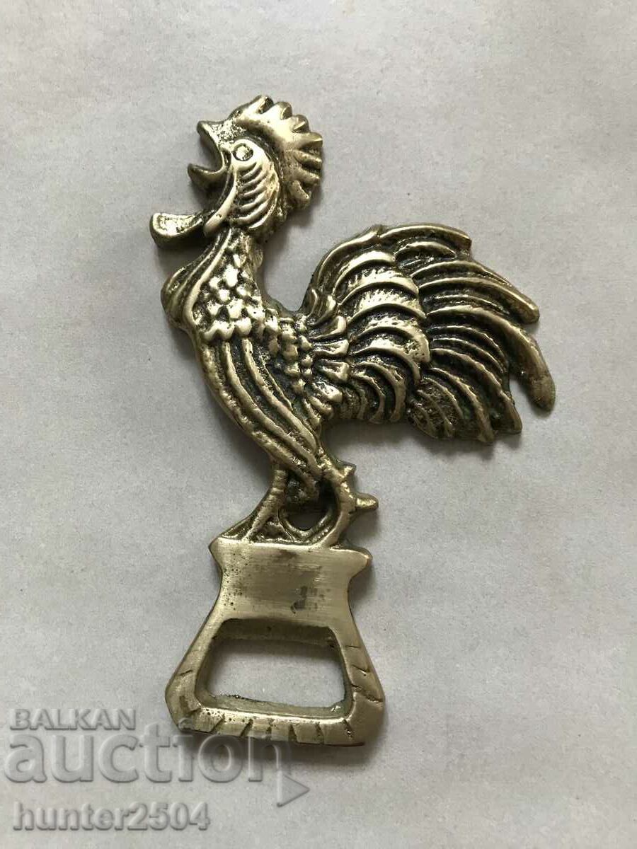 Opener Rooster-12/7 cm, bronze.