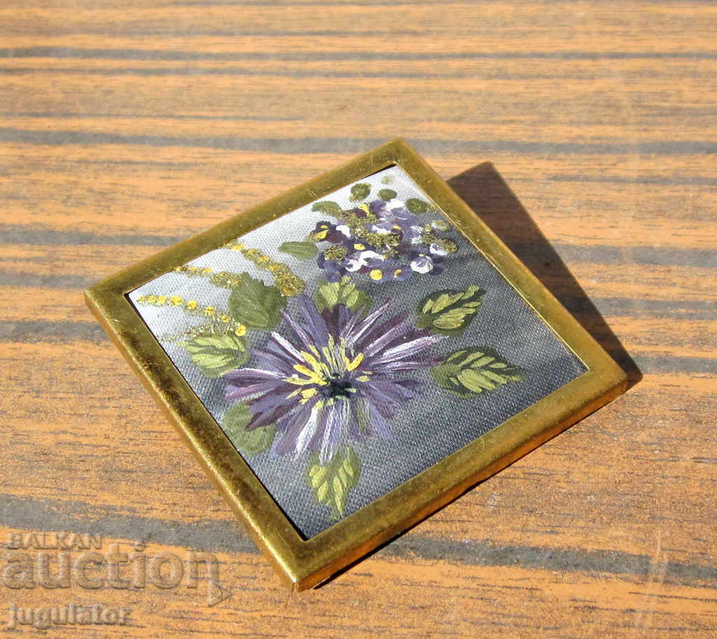 Auction original old hand-painted designer jewel brooch Auction original old hand-painted designer jewel brooch