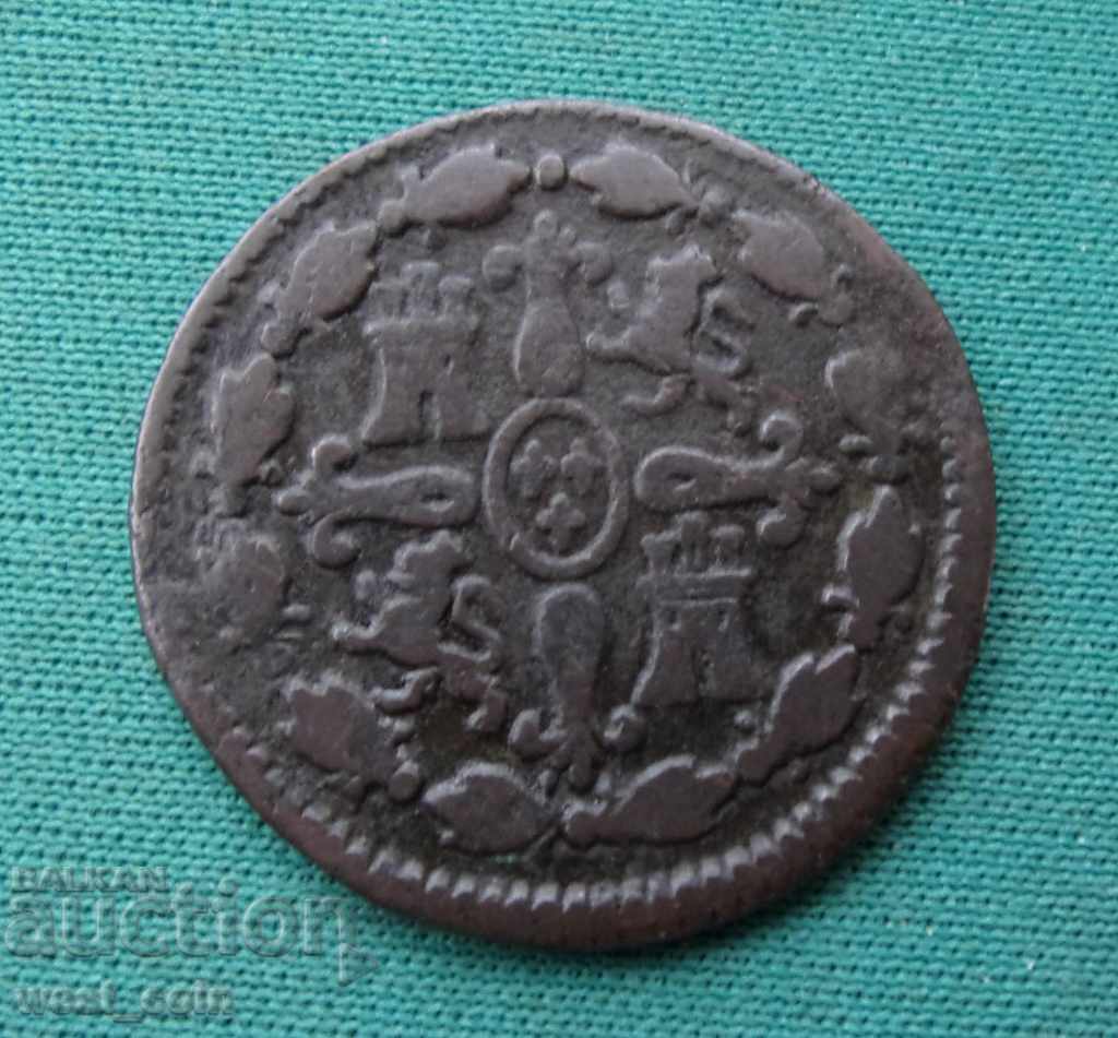 Spain 4 Marvede 1802 Rare Coin